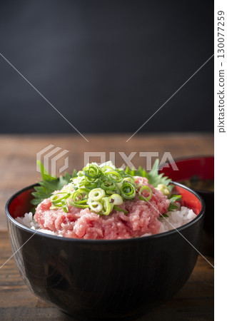 Negitoro on a bowl 130077259