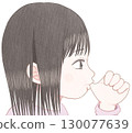 Girl sucking her thumb Girl sucking her thumb 130077639