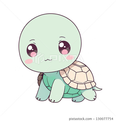一隻可愛的小海龜的插圖 130077754