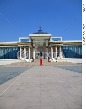Mongolia, Ulaanbaatar, Sukhbaatar Square, diorama style Mongolia, Ulaanbaatar, Sukhbaatar Square, diorama style 130078294