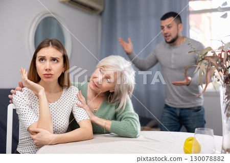 Family conflict at home, relationship problems concept Family conflict at home, relationship problems concept 130078882