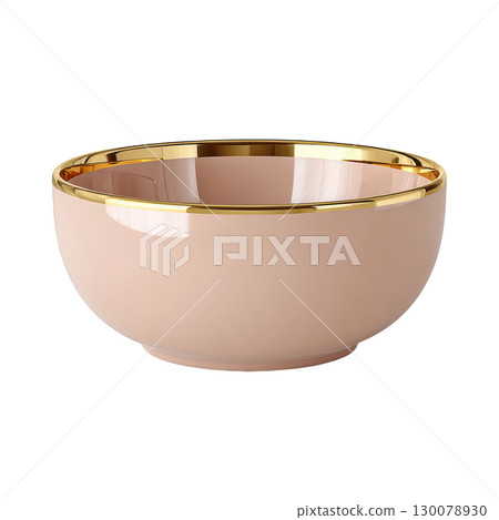 Elegant Pink Bowl with Gold Trim for Modern Table Settings and Elegant Dining Experiences Elegant Pink Bowl with Gold Trim for Modern Table Settings and Elegant Dining Experiences 130078930