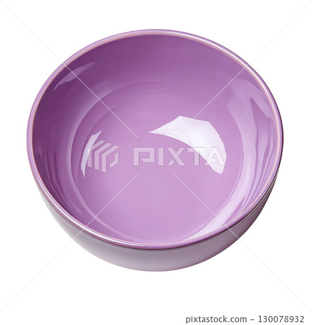 Aesthetic Purple Bowl with Glossy Finish Perfect for Serving and Displaying Food in Modern Kitchens 130078932