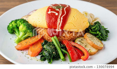 Omelette rice  130078994