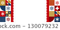 雪花瓷磚圖案框架/背景材料（多色）（橫幅水平） 130079232