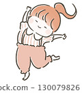 跳躍女孩的插圖 130079826