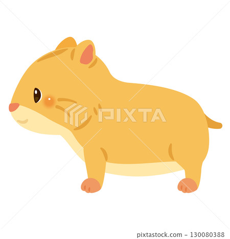 Sideways hamster illustration 130080388