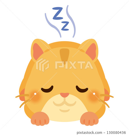 倉鼠趴著睡覺的插圖 130080436