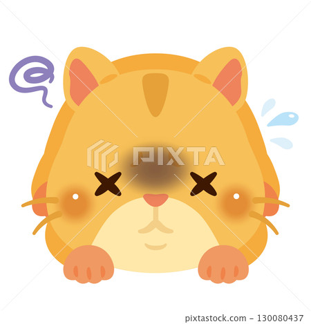 生病的倉鼠的插圖 130080437