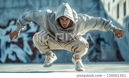 白人男性街頭舞者形象 130081501