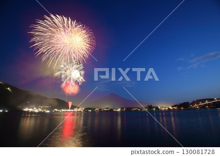 Large flowers blooming on a summer night 130081728