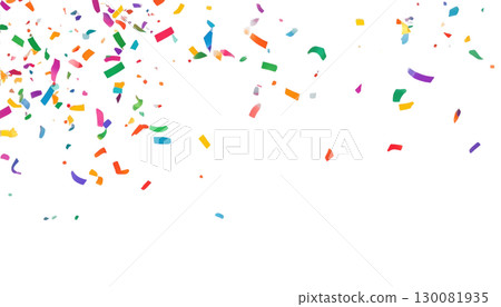 Colorful illustration of gift ribbons and bows on white background. 130081935