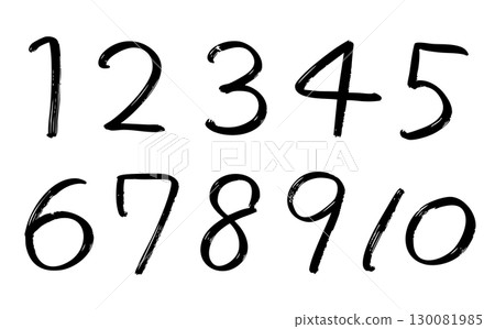 可愛的手寫數字集 可愛的手寫數字集 130081985