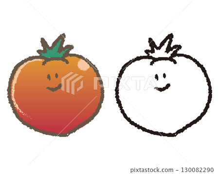 手繪可愛的番茄 130082290