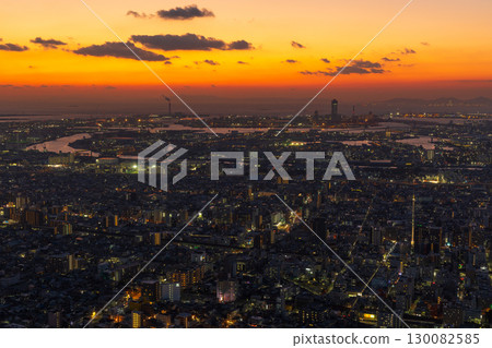 大阪夜景:阿倍野Harukas,從Harukas 300眺望 大阪夜景:阿倍野Harukas,從Harukas 300眺望 130082585