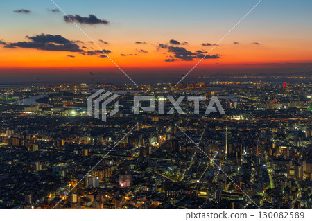 Osaka night view: Abeno Harukas, view from Harukas 300 130082589