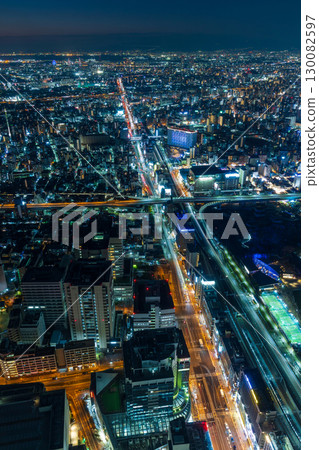 大阪夜景：阿倍野Harukas，從Harukas 300眺望 130082597