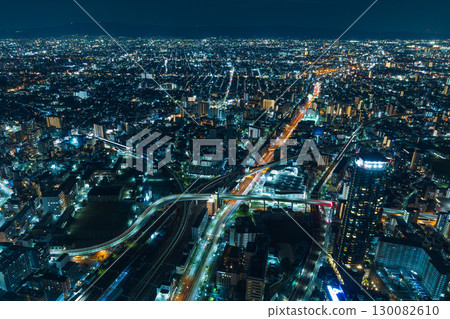 大阪夜景:阿倍野Harukas,從Harukas 300眺望 大阪夜景:阿倍野Harukas,從Harukas 300眺望 130082610