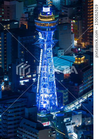 大阪夜景通天閣 130082619