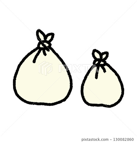 Garbage bag hand-drawn simple illustration material Garbage bag hand-drawn simple illustration material 130082860