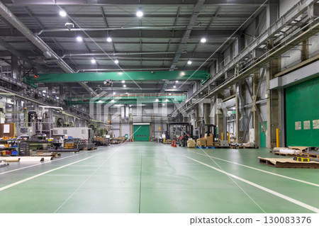 A factory lined with machine tools 130083376