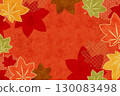 Japanese style background image of autumn leaves, Japanese pattern background 130083498