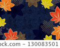 Japanese style background image of autumn leaves, Japanese pattern background 130083501