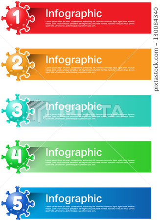 Set of virus infographic points and coronavirus icons. Infographics vector. Set of virus infographic points and coronavirus icons. Infographics vector. 130084340