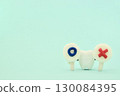 Miniature teeth with crosses and circles 130084395