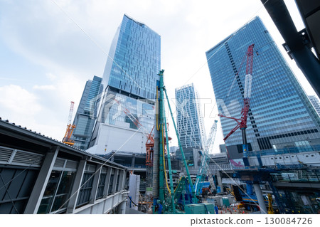 Redevelopment in front of Shibuya Station in Tokyo Redevelopment in front of Shibuya Station in Tokyo 130084726