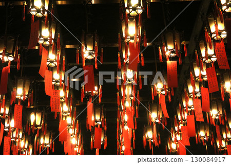 Inside the "Man Mo Temple" built by a wealthy Chinese merchant in Sheung Wan, Hong Kong Island 130084917