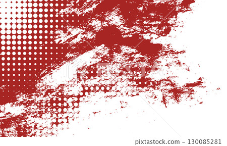 Grunge Halftone Red Texture with Distressed Brush Effect Grunge Halftone Red Texture with Distressed Brush Effect 130085281