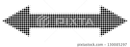 Round halftone double arrow Round halftone double arrow 130085297