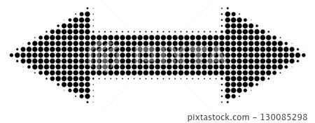 Round halftone double arrow 130085298