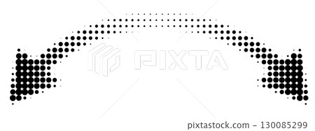 Round halftone double arrow Round halftone double arrow 130085299