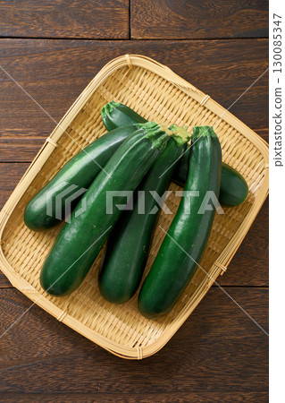 Zucchini | A green vegetable in season in summer 130085347