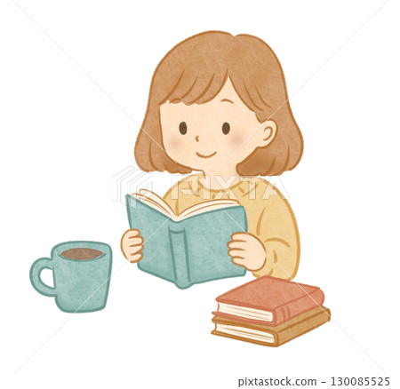 秋季讀書的女孩 秋季讀書的女孩 130085525