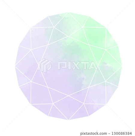 Purple and yellow-green zircon cut watercolor material 130086384