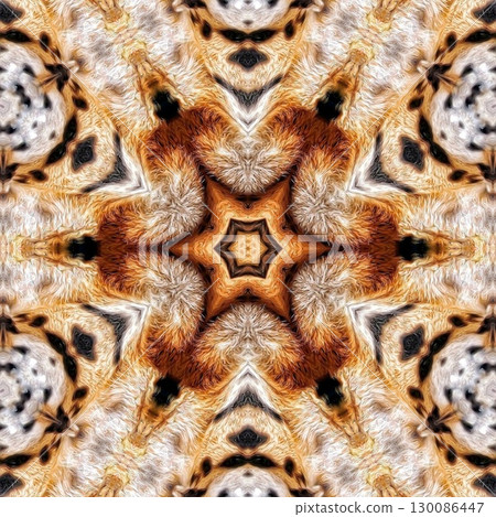 Animal skin concept design with African texture that grow awareness to save animal for nature. Artificial mixed animals fur background to use as rug, tiles, wall hanging to avoid killing any predators 130086447