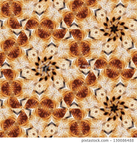 Animal skin concept design with African texture that grow awareness to save animal for nature. Artificial mixed animals fur background to use as rug, tiles, wall hanging to avoid killing any predators 130086488