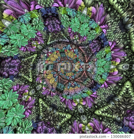 Hyper real fashion for floor tiles and carpet. Traditional mystic background design. Arabesque ethnic texture. Geometric stripe ornament cover photo. Repeated pattern design for digital textile print 130086807