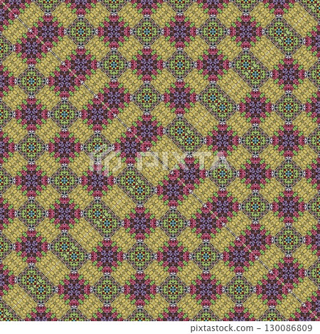 Hyper real fashion for floor tiles and carpet. Traditional mystic background design. Arabesque ethnic texture. Geometric stripe ornament cover photo. Repeated pattern design for digital textile print Hyper real fashion for floor tiles and carpet. Traditional mystic background design. Arabesque ethnic texture. Geometric stripe ornament cover photo. Repeated pattern design for digital textile print 130086809