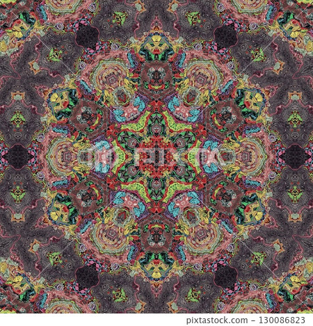 Hyper real fashion for floor tiles and carpet. Traditional mystic background design. Arabesque ethnic texture. Geometric stripe ornament cover photo. Repeated pattern design for digital textile print Hyper real fashion for floor tiles and carpet. Traditional mystic background design. Arabesque ethnic texture. Geometric stripe ornament cover photo. Repeated pattern design for digital textile print 130086823