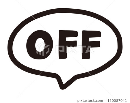手寫氣泡圖,上面寫著「OFF」字樣(向量) 手寫氣泡圖,上面寫著「OFF」字樣(向量) 130087041