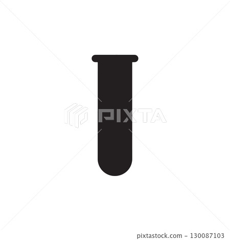 test tube silhouette icon for laboratory chemistry and science themes 130087103