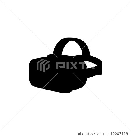 virtual reality headset silhouette vr goggle icon for gaming and simulation virtual reality headset silhouette vr goggle icon for gaming and simulation 130087119