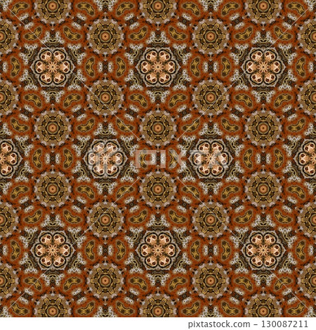 Tribal concept design for textile, flyer, brochure, magazine cover printing. Indigenous fashion pattern background for interior decoration and traditional costume or handicraft making 130087211
