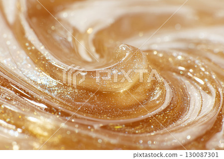 金色閃光護膚凝膠質地特寫 金色閃光護膚凝膠質地特寫 130087301