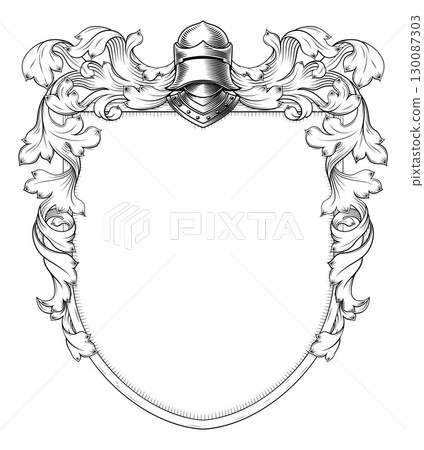Coat of Arms Crest Family Heraldry Knight Shield 130087303