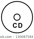 CD線描插圖儲存設備圖標 130087584